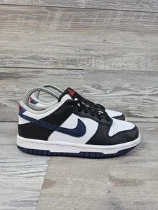 Nike Dunk Low GS Black/Midnight Navy-White Youth Size 4Y Shoes HJ9202 001 - Picture 1 of 13