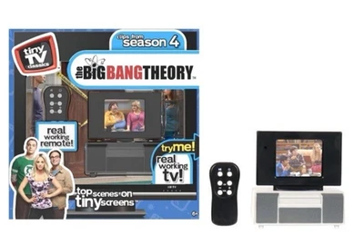 Big Bang Theory Tiny TV Classics Real Working TV And Remote Arcade Toys New - Image 1 of 4