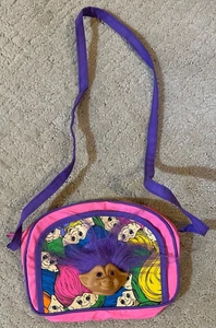 Vintage Purse Girls Pink Purple Treasure Trolls 1992 Ace Novelty - Picture 1 of 8