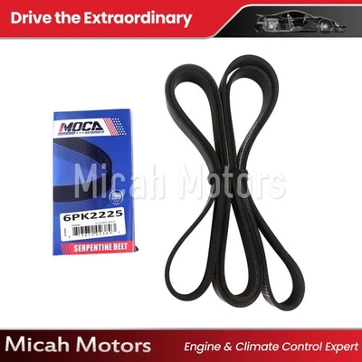 EPDM Serpentine Belt 6PK2225 for 82-18 Cadillac Chevrolet Dodge GMC 3.7L 5.7L Foto 1 de 4