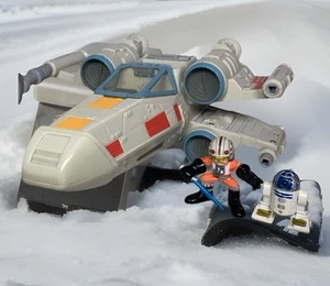 Vintage Star Wars Galactic Heroes C-Wing Fighter w. Luke Skywalker & R2-D2, 2004 - Picture 1 of 15