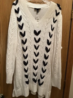 Nuevo con etiquetas Suéter Lane Bryant SUPER SUAVE Cuello en V Con Detalle de Cinta, 22/24 Foto 1 de 4