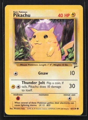 Pikachu Common Base Set 2 087/130 LP - Image 1 of 2