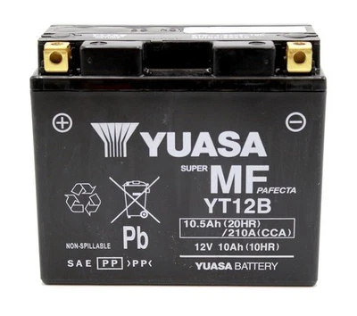 YUASA YT12B  12 V PER YAMAHA  XJ6 N 600 2009 BATTERIA MOTO SIGILLATA ATTIVATA - Immagine 1 di 3