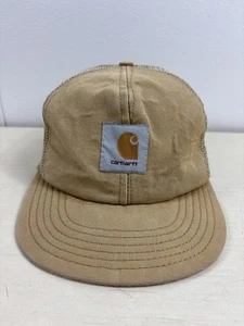 Parche de camionero de malla bronceada espalda a presión Carhartt vintage hecho en EE. UU. para hombre años 90 - Imagen 1 de 13