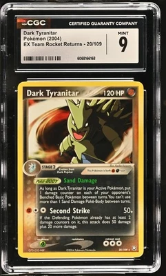 Pokemon CGC 9 Dark Tyranitar EX Team Rocket Returns 20/109 - Image 1 of 2