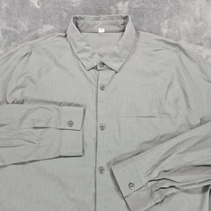 Lululemon Commission Shirt Mens XL Gray Casual Pocket Long Sleeve Performance - Picture 1 of 8