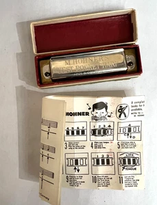 VINTAGE M. HOHNER'S ALEMANIA CHALECO BOLSILLO ARPA 214/20 M2 C ARMÓNICA CAJA ORIGINAL - Imagen 1 de 7