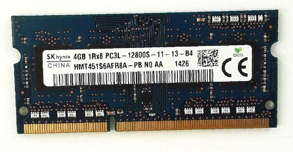 Hynix 🔧 4GB DDR3L-1600 (PC3L-12800S) Laptop RAM SO-DIMM 🟥 ☆ - Image 1 of 2