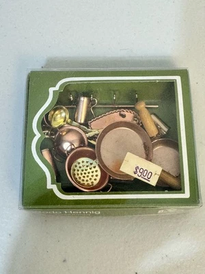 Bodo Hennig Kupfertöpfe Nr. 879 Box Copper Kitchen Utensils Dollhouse Cookware - Image 1 of 4