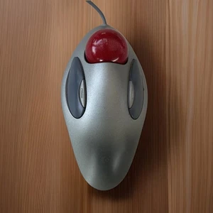 Logitech T-BC21 USB Wired Optical Trackman Marble Mouse Trackball Tested Working - Picture 1 of 2