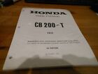 Honda DEALER BOUND PHOTOCOPY PARTS CATALOG CB200-T # P8131