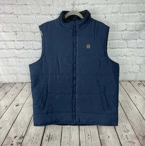 Coleman American Outdoorsman Blue Men's Puffer Sherpa Collar Vest Large NWT - Picture 1 of 6