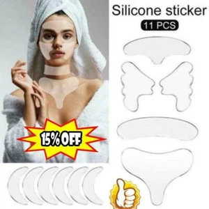 11Pcs Silicone Anti Pad Patches For Face Eye Forehead Beauty Reusable K7A8 - Picture 1 of 10