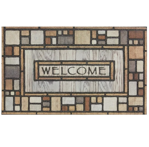 Mat Door Welcome Outdoor Indoor Doormat Front Coir Rubber Non Slip Rug Mats New - Image 1 of 4