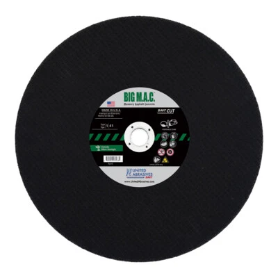 Roda de corte de concreto asfalto alvenaria United Abrasives 23462 12X1/8X20mm 10 peças - Imagem 1 de 2