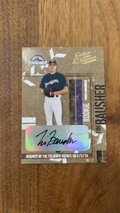 2004 Donruss Leather & Lumber Signatures /500 Tim Bausher Rookie Auto RC