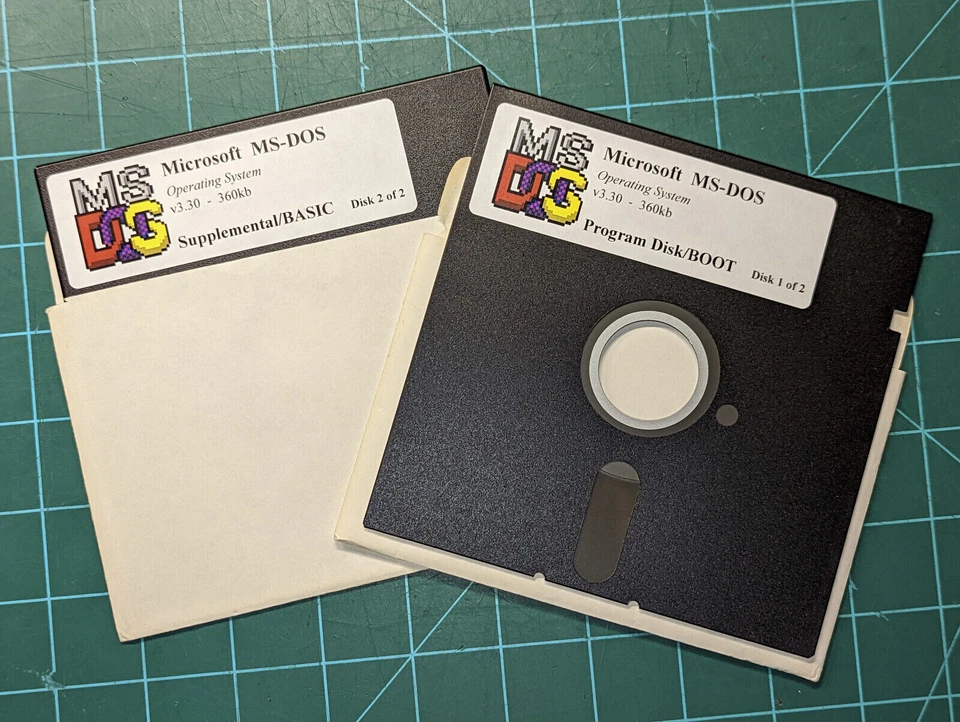 Tandy 1000 Microsoft MS-DOS 3.30 5.25" 360kb or 3.5" 720k DSDD Floppy Boot Disks - Image 1 of 1