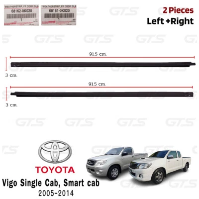 For Toyota Hilux Vigo Single Smart Cab 2005 14 Pair Outer Weatherstrip Rubber Foto 1 de 4
