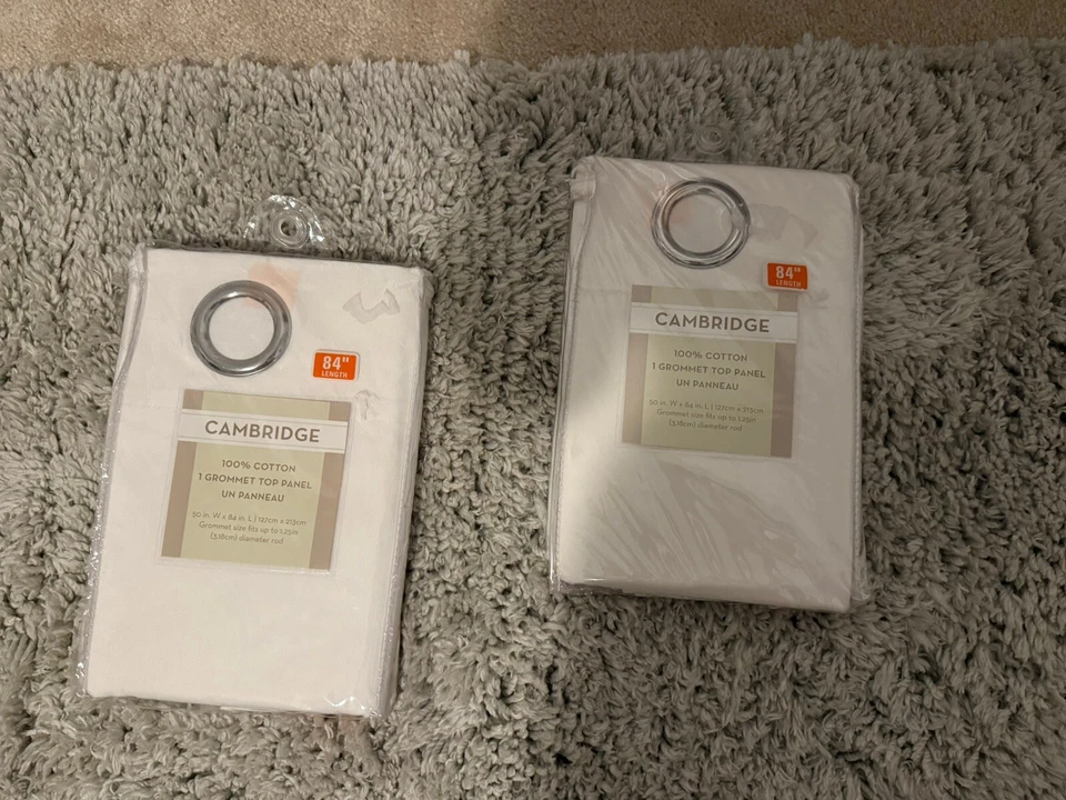 Panel superior con ojal Cambridge 1 par tamaño 50x84 blanco Foto 1 de 3
