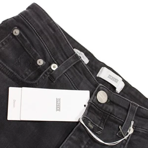 Pantalones de mezclilla cortos cerrados Hi-Sun talla 25 EE. UU. en mezcla de algodón gris oscuro liso nuevos con etiquetas - Imagen 1 de 16