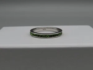 Sterlingsilber Kanal Set hellgrün Strass graviert Frohe Weihnachten 2015 - Bild 1 von 7