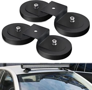 Nilight 2PCS Magnetic Base Light Bar Mounts Universal Fit Strong Sucker Holder - Picture 1 of 7