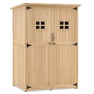 Lovupet Large Outdoor Storage Shed with 2 Shelves, Garden Tool Shed 6056-1911 - Picture 1 of 15