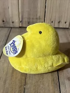 PEEPS Yellow Chick Plush 2005 Just Born Stuffed Toy Beanbag 5.5” x 4.5” With Tag - Picture 1 of 3
