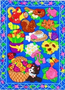 **RARE** Maxi Glittery SPRINGTIME SPRING GARDENING Sandylion Stickers VINTAGE - Picture 1 of 1