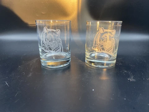 Pair Of penn state nittany lions panther couger  lowball Whiskey glasses Cover