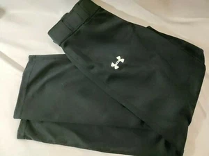 Boys youth Under Armour solid black polyester pitcher player pants Large NWOT - Picture 1 of 10