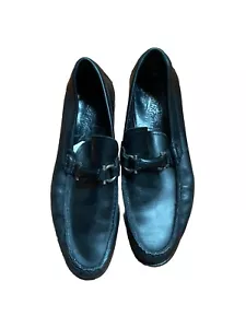 Salvatore Ferragamo Loafers Black Shoes 9D Horsebit Leather - Picture 1 of 10