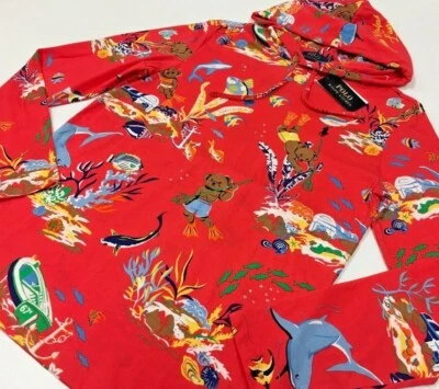 Polo Ralph Lauren Buceo Musculoso Oso Jersey Camiseta Ligera Playa Sudadera con Capucha Foto 1 de 4