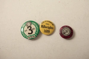 Assorted Union Pinback Buttons (B4C-16/JSF6) Millwrights Engineers Electricians - Picture 1 of 8