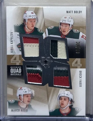 2024-25 Upper Deck Ultimate Minnesota Wild Quad Patch #/49 - Image 1 of 2