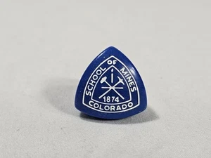 Dados triangulares de colección Colorado School of Mines raros CO universitarios individuales AZUL - Imagen 1 de 3