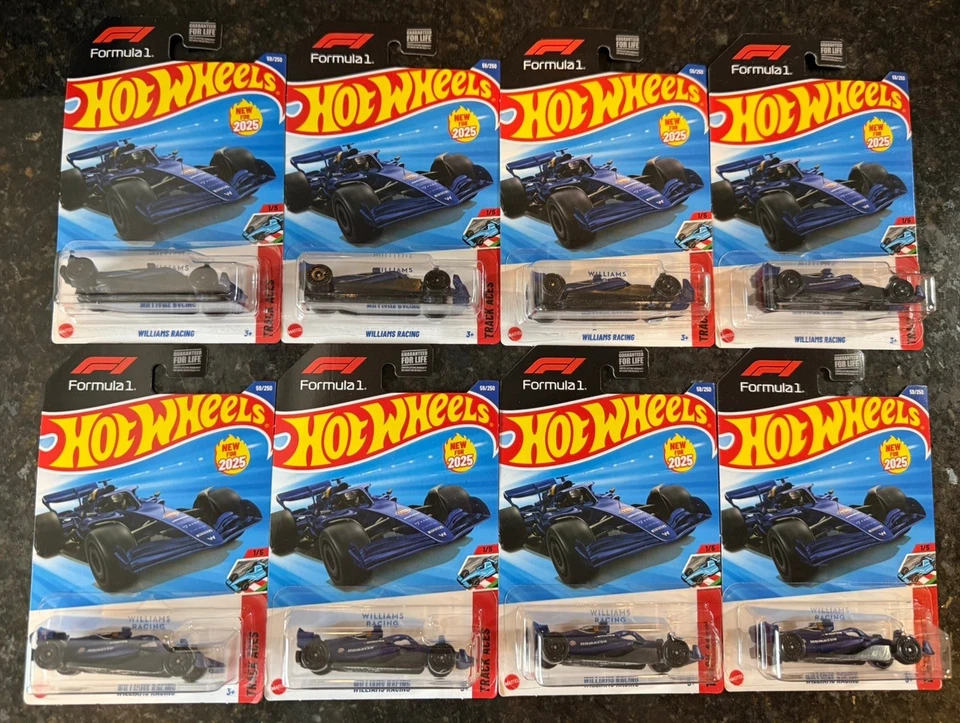 Hot Wheels 2025 Fórmula 1 Williams Racing Team Track Aces Lote de 8 Foto 1 de 1