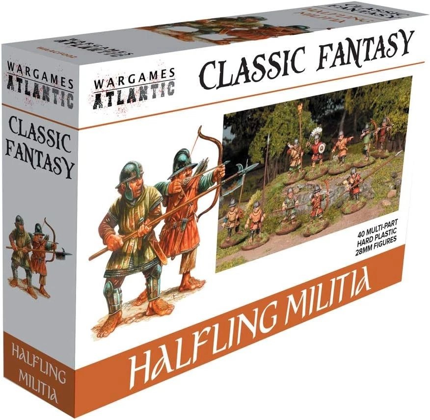 Wargames Atlantic Classic Fantasy Halfling Militia 40 Plastic Figs Waacf002