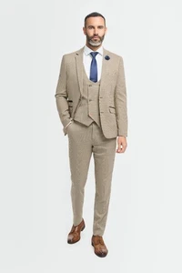 Men’s Houndstooth Check Suit – Jacket, Waistcoat or Trousers Sold Separately - Picture 1 of 12