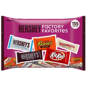 HERSHEY'S verschiedene Schokoladenfabrik Favoriten Snackgröße Süßigkeiten, 155 Stck. GRATIS S - Bild 1 von 9
