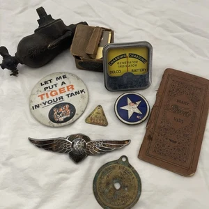 1920’s Dodge Brothers Ford Auto Badge Emblem Lot Esso Auto Antique Rare Oil - Bild 1 von 5