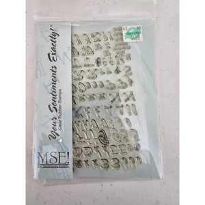 My Sentiments Exactly Clear Rubber Stamp Set Alphabet Script - Picture 1 of 2