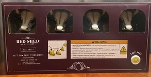 10ft Cow Skull String Lights. New In Box Light Up Bull Skulls. Halloween/awnings - Picture 1 of 3