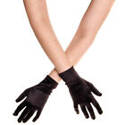 Blue Banana Satin Gloves (Black)