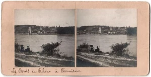 Vernaison.Les Bords du Rhône.69.Photo Stereo Stereoview.8,5x17cm.Argentique.1900 - Picture 1 of 1