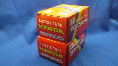Pair Kenda Bicycle Inner Tubes 24x1.50/ 1.75" A/V -  Butyl Seamless Rubber - Image 1 of 4