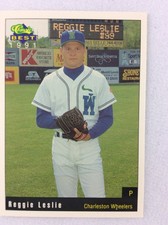 1991 Charleston Wheelers-Classic BEST Baseball Card-Reggie Leslie