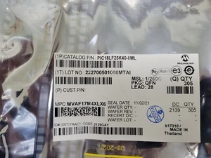 (1620 Pieces) PIC18LF25K40-I/M 8BIT CPU 32KB FLASH 28QFN - Picture 1 of 1