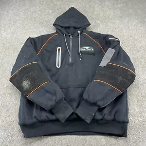 RefrigiWear Jacket Men 2XL Black Parka 1/4 Zip Hooded Cotton Polarforce 8440R - Picture 1 of 11
